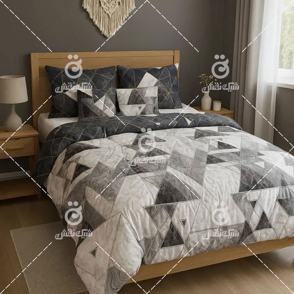 روتختی نخ کتان طرح ماربل کد 12