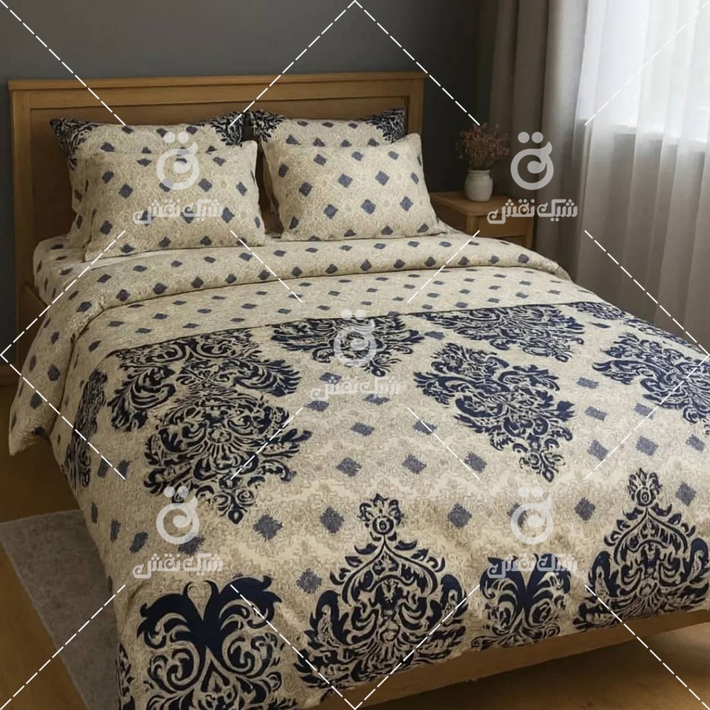 روتختی نخ کتان طرح سنتی کد 14