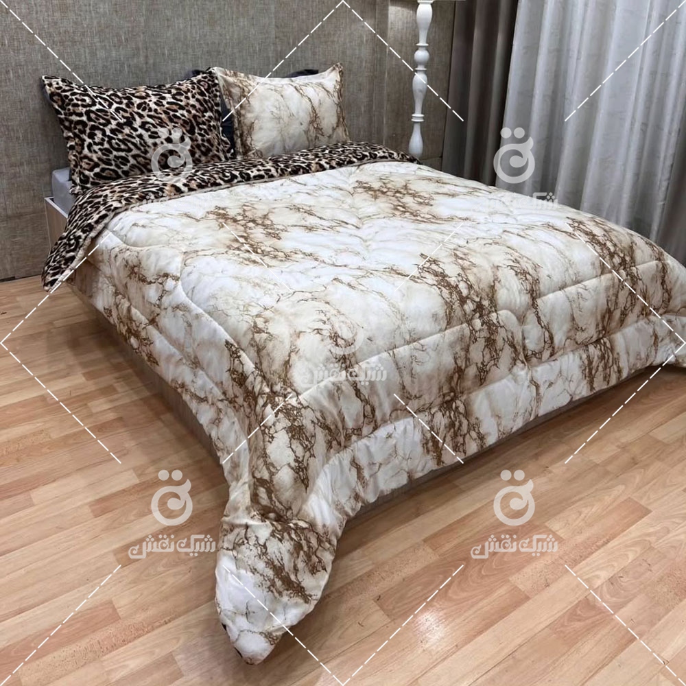 روتختی نخ کتان طرح ماربل کد 19