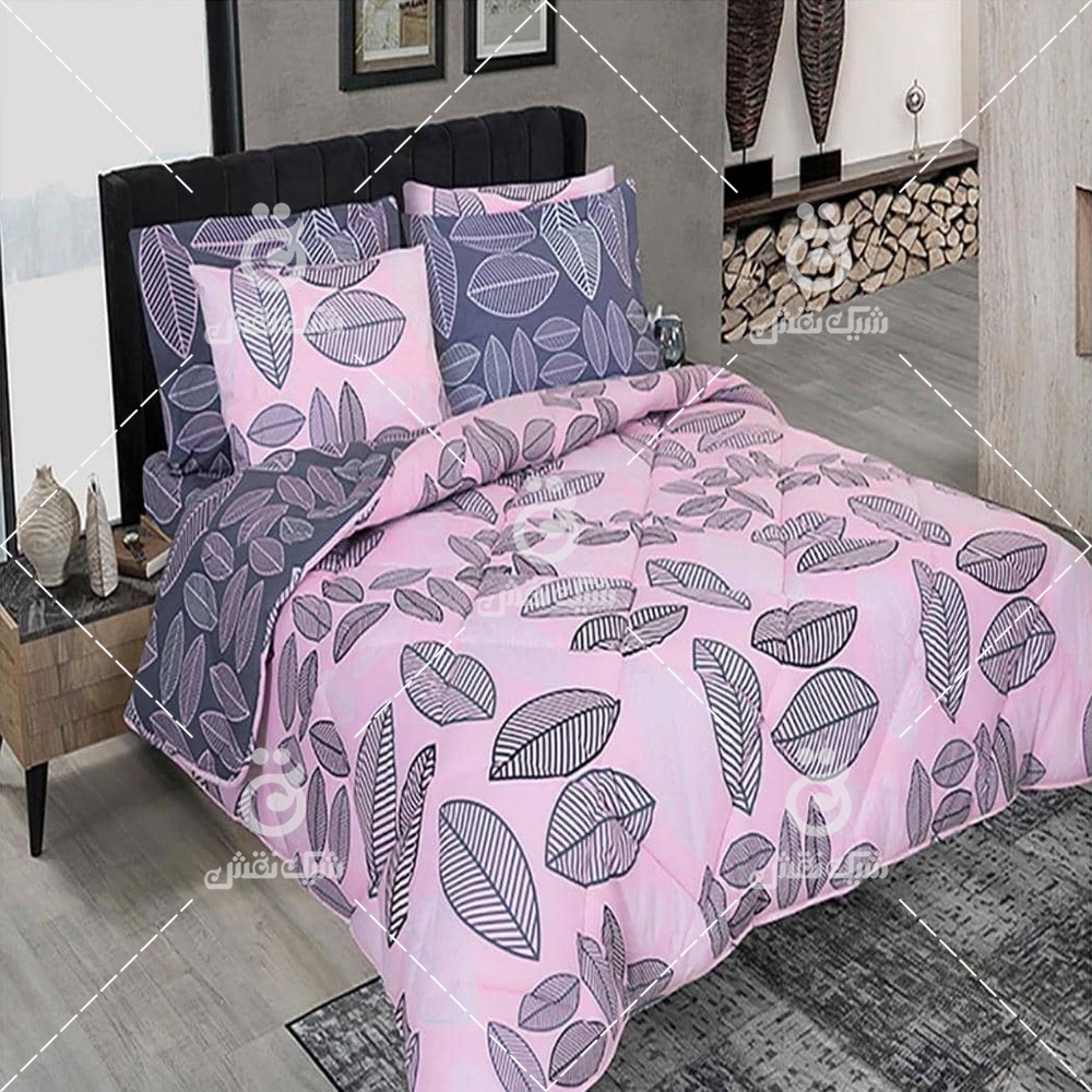 روتختی نخ کتان طرح برگ کد 2