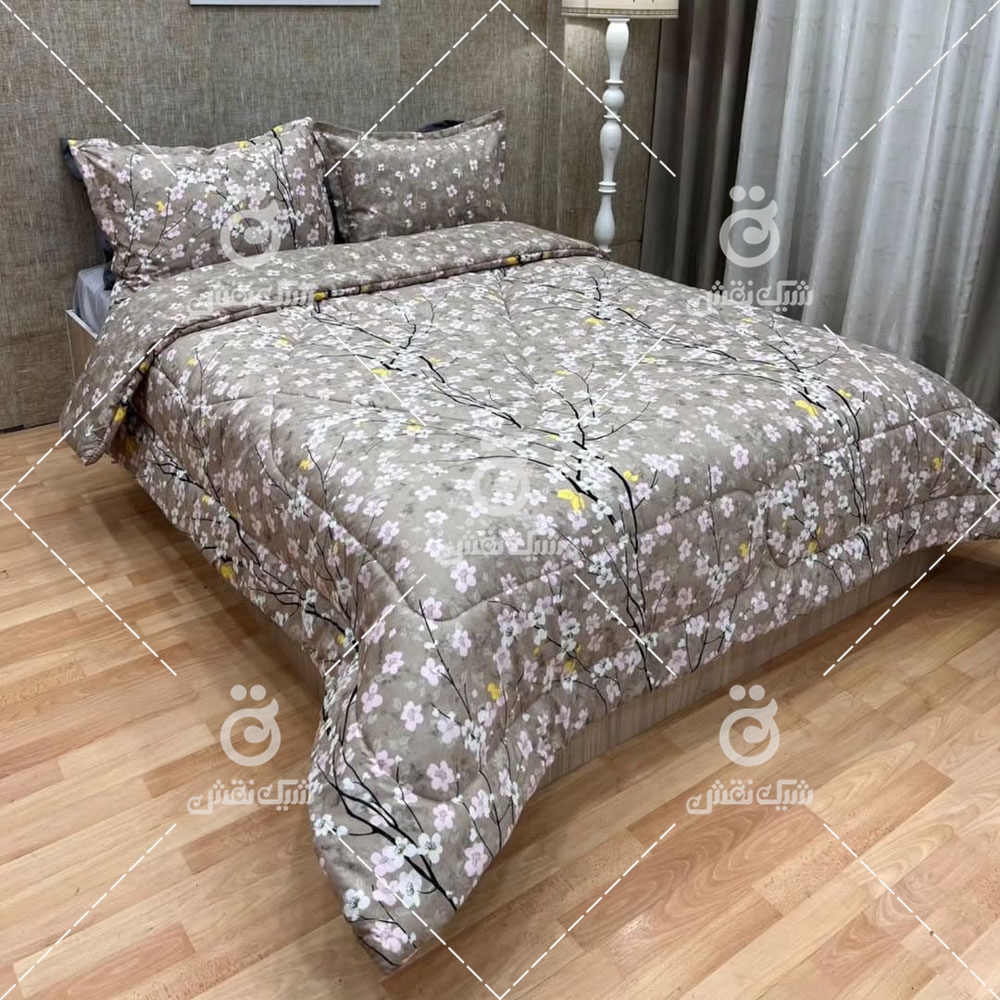 روتختی نخ کتان طرح گل کد 21