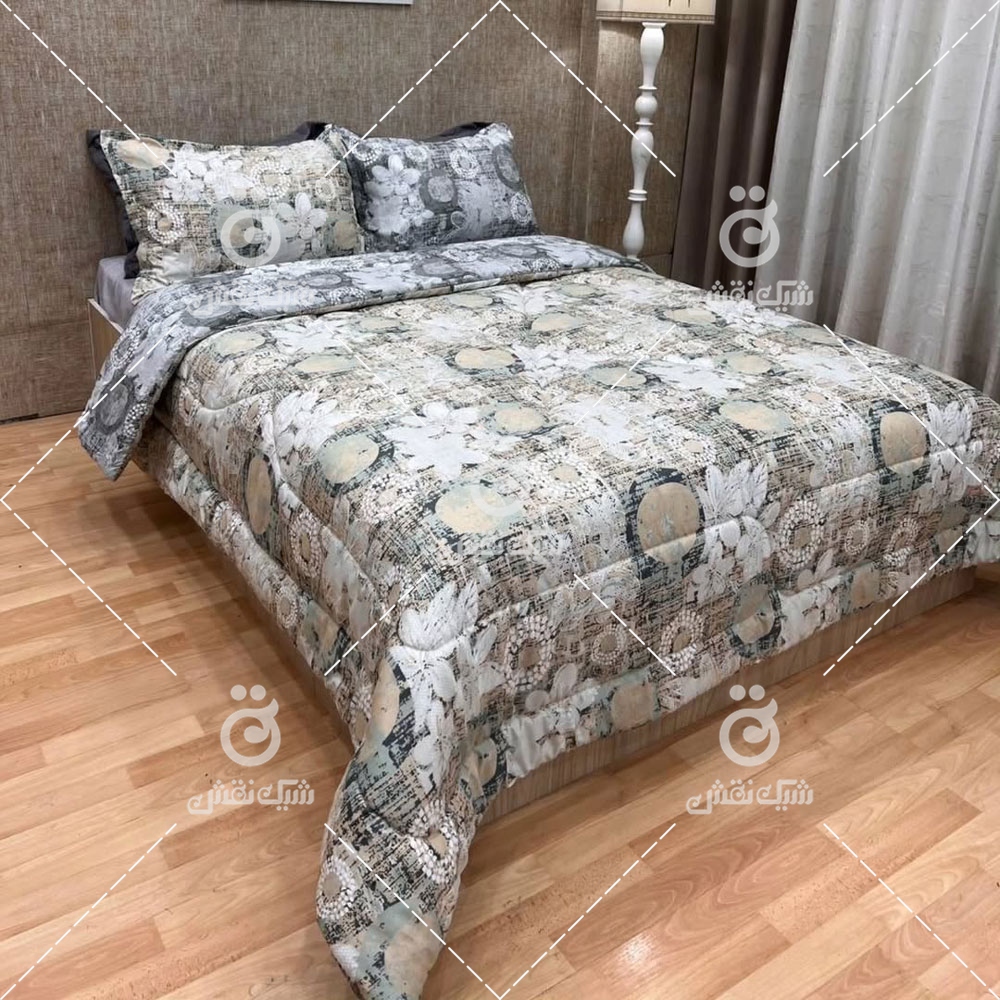 روتختی نخ کتان طرح گل کد 22