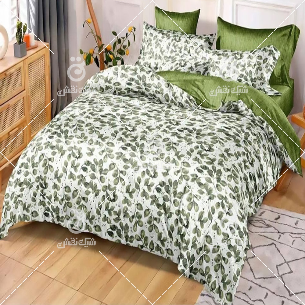 روتختی نخ کتان، طرح گل، کد 3، مناسب برای تخت یک نفره