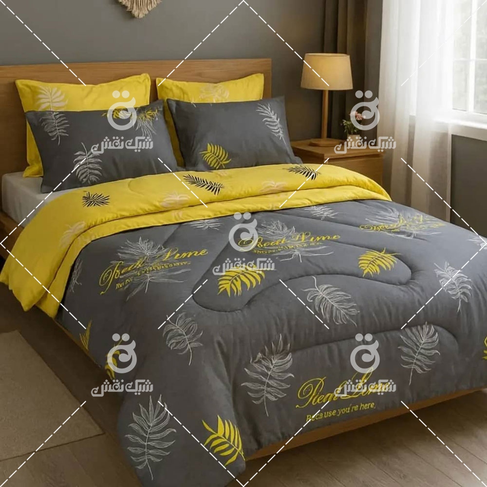 روتختی نخ کتان طرح برگ کد 6