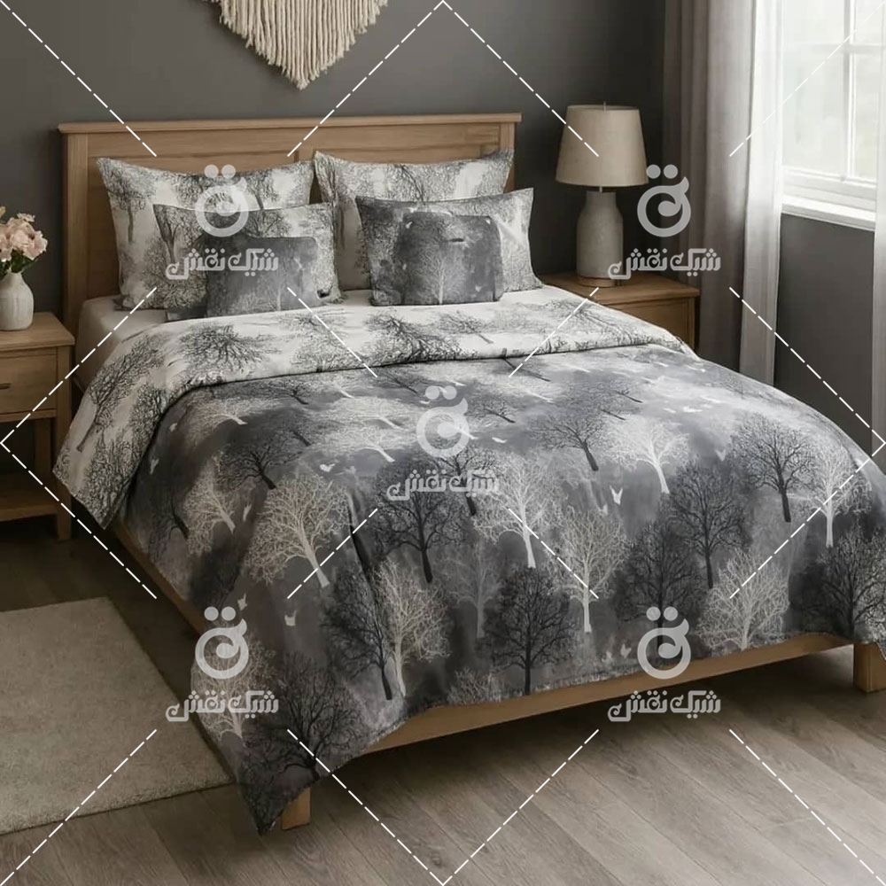 روتختی از جنس نخ کتان با طرح درخت، کد 7